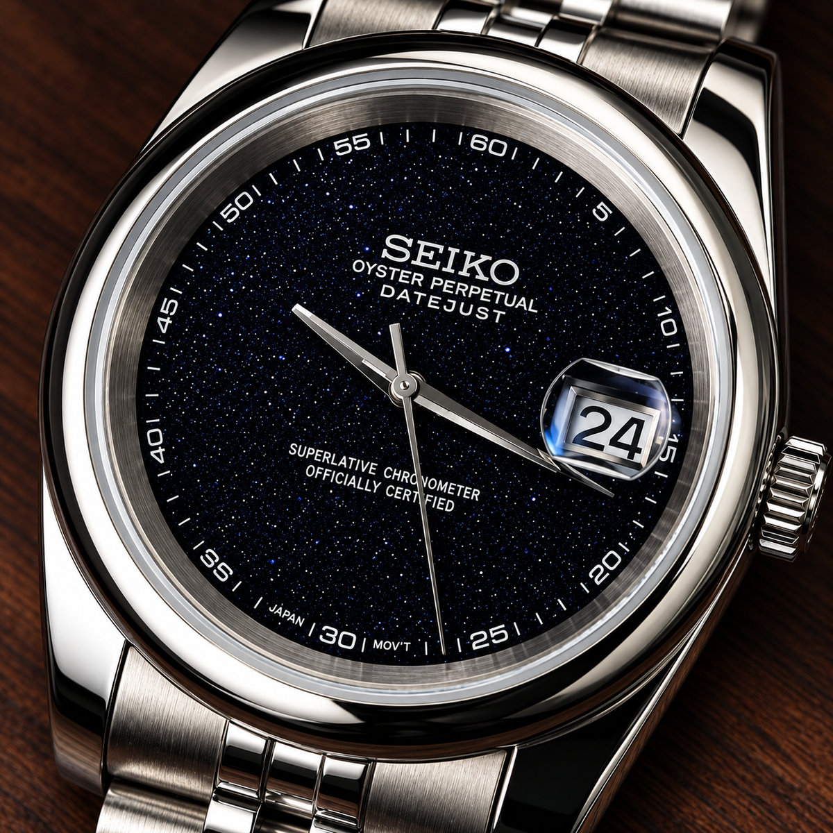 Galaxy Datejust-Style Quartz Watch